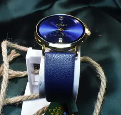 FITRON اورجینال ژاپن فیترون سرمه ای کلاسیک با صفحه ساده قاب طلایی و تاریخ روز شمار * اصل ژاپن * رنگ نایاب و بینظیر