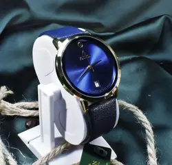 FITRON اورجینال ژاپن فیترون سرمه ای کلاسیک با صفحه ساده قاب طلایی و تاریخ روز شمار * اصل ژاپن * رنگ نایاب و بینظیر