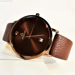 FITRON اورجینال ژاپن فیترون کلاسیک با صفحه ساده و تاریخ روز شمار * اصل ژاپن * رنگ نسکافه ای ( کافی گلد )