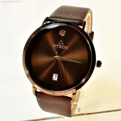 FITRON اورجینال ژاپن فیترون کلاسیک با صفحه ساده و تاریخ روز شمار * اصل ژاپن * رنگ نسکافه ای ( کافی گلد )