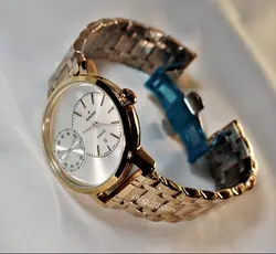 RADO DIAMASTER 6093 هر دو موتور ژاپن رادو 2 موتوره بغل ثانیه بهمراه تاریخ روزشمار ** قاب و بند مسی ** درب استیل ** ساده بسیار جذاب