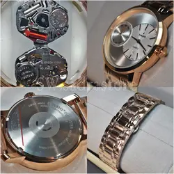 RADO DIAMASTER 6093 هر دو موتور ژاپن رادو 2 موتوره بغل ثانیه بهمراه تاریخ روزشمار ** قاب و بند مسی ** درب استیل ** ساده بسیار جذاب