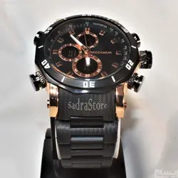 ROCAWEAR RM4001 اورجینال جدید دوزمانه ساعت دوزمانه ،، با رنگ قاب مسی با صفحه خوشرنگ بسیار جذاب ،، فول امکانات ،، اسپورت
