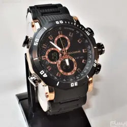 ROCAWEAR RM4001 اورجینال جدید دوزمانه ساعت دوزمانه ،، با رنگ قاب مسی با صفحه خوشرنگ بسیار جذاب ،، فول امکانات ،، اسپورت