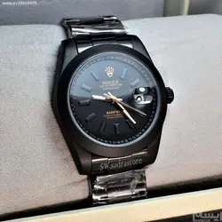 ROLEX OYSTER PERPETUAL DATEJUST رولکس دت جاست موتورمیوتا ژاپن * رنگ کلا مشکی مات ** استیل تقویم ذره بین شیشه کریستال