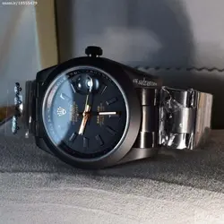 ROLEX OYSTER PERPETUAL DATEJUST رولکس دت جاست موتورمیوتا ژاپن * رنگ کلا مشکی مات ** استیل تقویم ذره بین شیشه کریستال