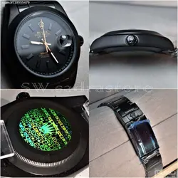 ROLEX OYSTER PERPETUAL DATEJUST رولکس دت جاست موتورمیوتا ژاپن * رنگ کلا مشکی مات ** استیل تقویم ذره بین شیشه کریستال