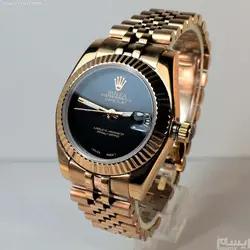 ROLEX OYSTER PERPETUAL DATEJUST ساخت ژاپن رولکس زنانه اویستر موتورژاپن * رنگ رزگلد * رنگ ثابت * استیل تقویم ذره بین شیشه کریستال