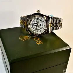 ROLEX OYSTER DEEPSEA16233 رولکس اویستر * دورنگ با صفحه نگین دار سفید ** تقویم ذره بینی شیشه کریستال