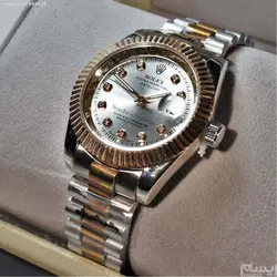 ROLEX OYSTER PERPETUAL DATEJUST 16233 ساخت ژاپن رولکس دیت جاست موتورمیوتا ژاپن * با نشانگرهای نگین دار ** بنددورنگ استیل تقویم ذره بین شیشه کریستال