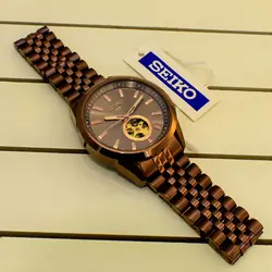 SEIKO VIP - SK1411G اتوماتیک سیکو VIP اتومات ژاپن 21 سنگ ** فول استیل ** رنگ نسکافه ای صفحه طرح دار