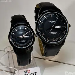 TISSOT 1853 TO114&amp;2061 موتورژاپن ست زنانه مردانه تیسوت 2 تقویم ** شیشه سافایرکریستال قاب فول استیل بسیارزیبا و سنگین *