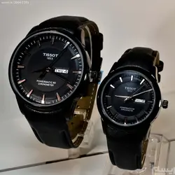 TISSOT 1853 TO114&amp;2061 موتورژاپن ست زنانه مردانه تیسوت 2 تقویم ** شیشه سافایرکریستال قاب فول استیل بسیارزیبا و سنگین *