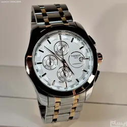 TISSOT WATCH TO35627A جدیدفول استیل تیسوت 4 موتوره کرنوگراف ** شیشه سافایر کریستال ** بند استیل توپر پهن دو رنگ ** بسیارزیبا و سنگین *
