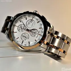 TISSOT WATCH TO35627A جدیدفول استیل تیسوت 4 موتوره کرنوگراف ** شیشه سافایر کریستال ** بند استیل توپر پهن دو رنگ ** بسیارزیبا و سنگین *