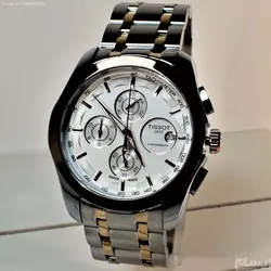 TISSOT WATCH TO35627A جدیدفول استیل تیسوت 4 موتوره کرنوگراف ** شیشه سافایر کریستال ** بند استیل توپر پهن دو رنگ ** بسیارزیبا و سنگین *