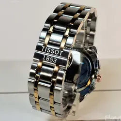 TISSOT WATCH TO35627A جدیدفول استیل تیسوت 4 موتوره کرنوگراف ** شیشه سافایر کریستال ** بند استیل توپر پهن دو رنگ ** بسیارزیبا و سنگین *