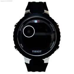 TISSOT 9226 جدید اولین بار *** کاملا ضدآب *** تیسوت دیجیتالی ،،،، ضدآب ،، با قاب فلزی فول استیل ،، صفحه و بند مشکی بسیارخوش طرح