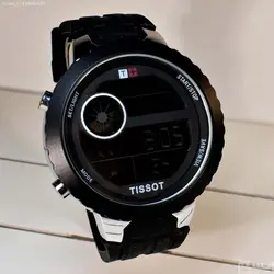 TISSOT 9226 جدید اولین بار *** کاملا ضدآب *** تیسوت دیجیتالی ،،،، ضدآب ،، با قاب فلزی فول استیل ،، صفحه و بند مشکی بسیارخوش طرح