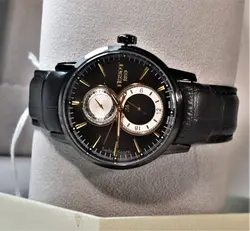 TISSOT WATCH TO2016 موتور ژاپن تیسوت 3 موتوره فولتایم ** شیشه سافایر کریستال با صفحه مشکی ** فول استیل بسیارزیبا و سنگین *