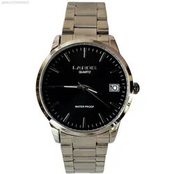 LAROS QUARTZ 5 STAR 80139D موتورژاپن لاروس موتور ژاپن ،، درب استیل ،، باصفحه مشکی و تقویم روزشمار بسیار شیک و لوکس