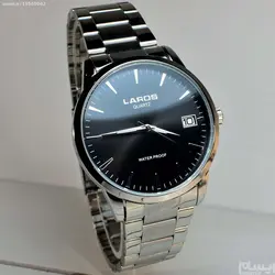LAROS QUARTZ 5 STAR 80139D موتورژاپن لاروس موتور ژاپن ،، درب استیل ،، باصفحه مشکی و تقویم روزشمار بسیار شیک و لوکس