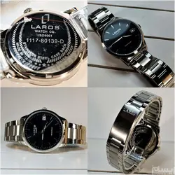 LAROS QUARTZ 5 STAR 80139D موتورژاپن لاروس موتور ژاپن ،، درب استیل ،، باصفحه مشکی و تقویم روزشمار بسیار شیک و لوکس
