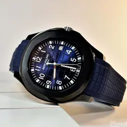 PATEK PHILIPPE اتوماتیک گوکی ژاپن پتک فیلیپ اتوماتیک کوکی موتور با کیفیت ** سرمه ای ** درب موتور قلب باز شیشه ای