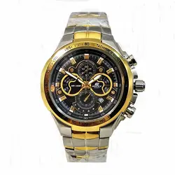 CASIO Edifice 5168 EF-554 ژاپن ادیفایس 5 موتوره کرنوگراف با تقویم روزشمار *** فول استیل *** موتور قدرتمند ژاپن *** کیفیت +AAA