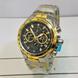 CASIO Edifice 5168 EF-554 ژاپن ادیفایس 5 موتوره کرنوگراف با تقویم روزشمار *** فول استیل *** موتور قدرتمند ژاپن *** کیفیت +AAA