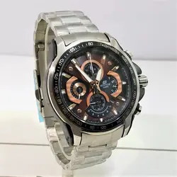 CASIO Edifice 5177 EF-560 ژاپن صفحه نسکافه ای ادیفایس 5 موتوره کرنوگراف با تقویم روزشمار *** فول استیل *** موتور قدرتمند ژاپن *** کیفیت +AAA
