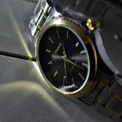 CASIO WATCH MTP1199 ساخت ژاپن کاسیو با موتور قدرتمند میوتا ژاپن ** 2 رنگ با صفحه مشکی ** درب استیل ** دارای تاریخ روز شمار