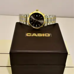CASIO WATCH MTP1199 ساخت ژاپن کاسیو با موتور قدرتمند میوتا ژاپن ** 2 رنگ با صفحه مشکی ** درب استیل ** دارای تاریخ روز شمار