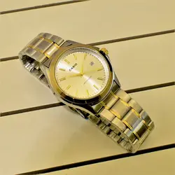 CASIO WATCH MTP1199 ساخت ژاپن کاسیو با موتور قدرتمند میوتا ژاپن ** صفحه نقره ای ** درب استیل ** دارای تاریخ روز شمار