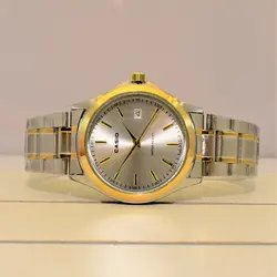 CASIO WATCH MTP1199 ساخت ژاپن کاسیو با موتور قدرتمند میوتا ژاپن ** صفحه نقره ای ** درب استیل ** دارای تاریخ روز شمار