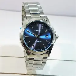 CASIO WATCH MTP1199 ساخت ژاپن کاسیو با موتور قدرتمند میوتا ژاپن ** رنگ بسیار جذاب سرمه ای ** درب استیل ** دارای تاریخ روز شمار