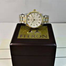 FITRON NO:9499M اورجینال ژاپن فیترون اصل ژاپن کلاسیک ** دو تقویم تاریخ روز شمار و ایام هفته لاتین و عربی** دورنگ صفحه مشبک