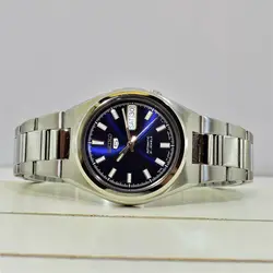 SEIKO5 SNKC51J1 -Cal-7S26 اتوماتیک خلبانی اورجینال سیکو 5 اتومات حرکتی ژاپن موتور سیکو 21 سنگ اصل ** فول استیل ** 2 تقویم صفحه سرمه ای