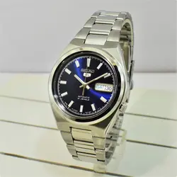 SEIKO5 SNKC51J1 -Cal-7S26 اتوماتیک خلبانی اورجینال سیکو 5 اتومات حرکتی ژاپن موتور سیکو 21 سنگ اصل ** فول استیل ** 2 تقویم صفحه سرمه ای
