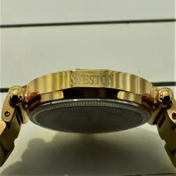 SVESTON NO:SV-19026 ساخت ژاپن رنگ زیبای رزگلد ست ساعت و دستبند زنانه جدید * موتور ژاپن ** شیشه تراش * بند فول استیل کیفیت ++A
