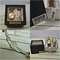 SVESTON NO:SV-19026 ساخت ژاپن رنگ زیبای رزگلد ست ساعت و دستبند زنانه جدید * موتور ژاپن ** شیشه تراش * بند فول استیل کیفیت ++A
