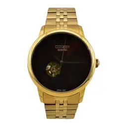 CITIZEN SPECIAL-2091G اتوماتیک مکانیکی سیتیزن اتومات مکانیکی ژاپن ** فول استیل ** رزگلد صفحه نسکافه ای مهندسی