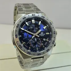 CASIO Edifice EFR-564DY ژاپن سرمه ای ادیفایس 4 موتوره کرنوگراف با تقویم روزشمار *** فول استیل *** موتور قدرتمند ژاپن *** کیفیت +AAA