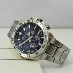 CASIO Edifice EFR-564DY ژاپن سرمه ای ادیفایس 4 موتوره کرنوگراف با تقویم روزشمار *** فول استیل *** موتور قدرتمند ژاپن *** کیفیت +AAA