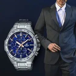 CASIO Edifice EFR-564DY ژاپن سرمه ای ادیفایس 4 موتوره کرنوگراف با تقویم روزشمار *** فول استیل *** موتور قدرتمند ژاپن *** کیفیت +AAA