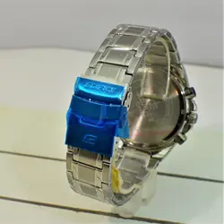 CASIO Edifice EFR-564DY ژاپن سرمه ای ادیفایس 4 موتوره کرنوگراف با تقویم روزشمار *** فول استیل *** موتور قدرتمند ژاپن *** کیفیت +AAA