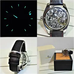 OMEGA SEAMASTER AUTOMATIC اومگا اتومات مکانیکی ،، شیشه شفاف سافایر کریستال ،، عقربه ها و نشانگرها فسفر