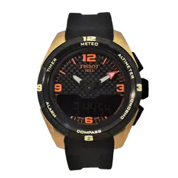 TISSOT WATCH T091420A جدید ساخت ژاپن تیسوت 2 زمانه ** شیشه سافایر کریستال ** قاب تیتانیوم** بسیارزیبا و سنگین *