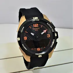 TISSOT WATCH T091420A جدید ساخت ژاپن تیسوت 2 زمانه ** شیشه سافایر کریستال ** قاب تیتانیوم** بسیارزیبا و سنگین *