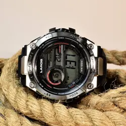 LAROS WATCH M1161 5 STAR جدید موتورژاپن لاروس دیجیتالی 2 تایمه با کیت ژاپنی ** ضدآب استخری ** فول امکانات